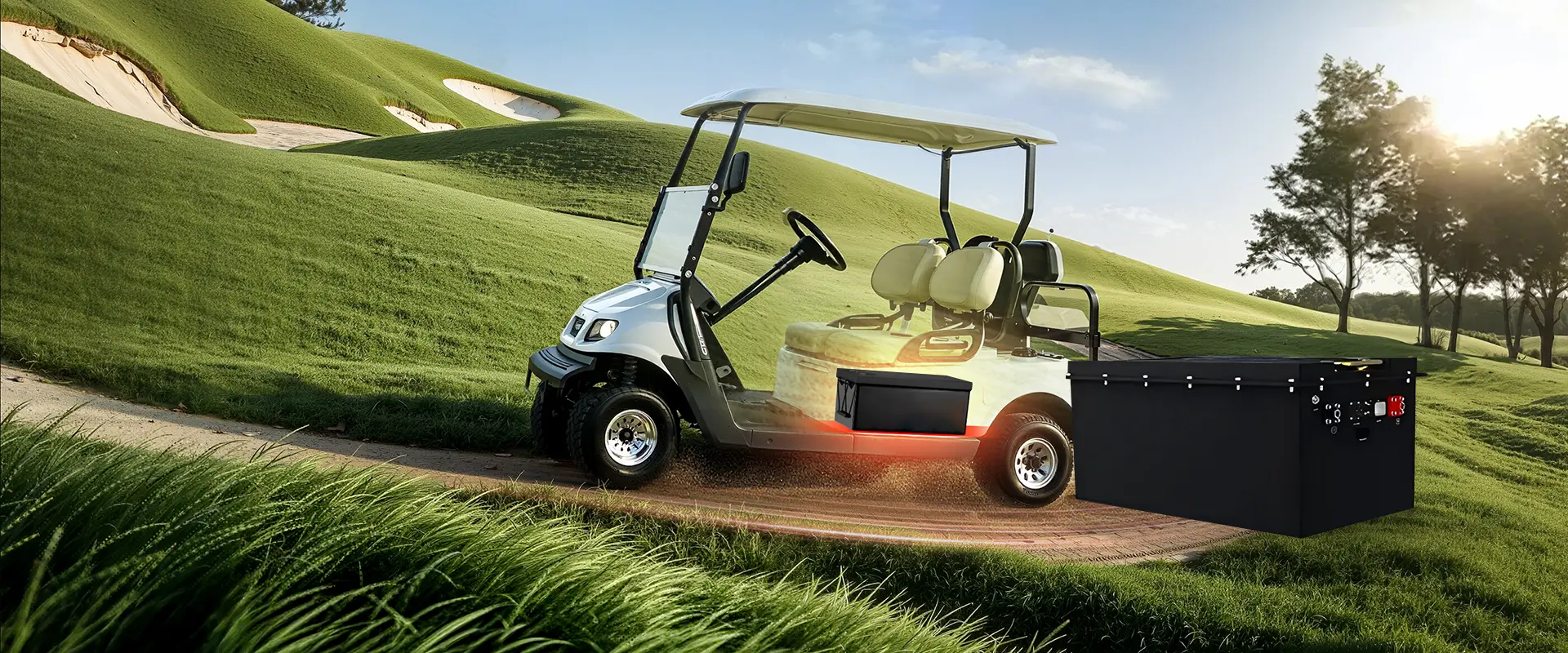 Kréta Golf Kinerja Dhuwur lan Baterai Lithium LSV Direkayasa Kréta Golf Kinerja Dhuwur lan Baterai Lithium LSV Direkayasa